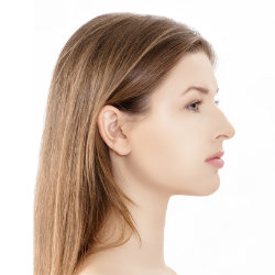 a profile of a young woman